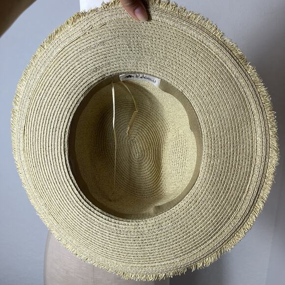 Cappelli Straw Sun Hat new Sewn Braid paper hat, 22-1/2" circumference, NWT. - Picture 7 of 8